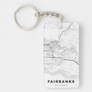 Fairbanks Map Sleutelhanger