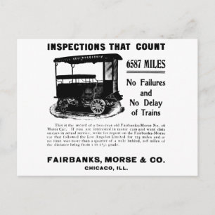 Fairbanks Morse Track Inspection MotorCar Briefkaa Briefkaart