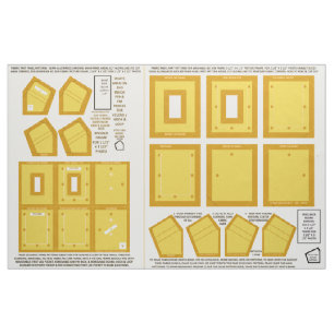 faire 2 tissu lavable aucun cadre photo jaune coud