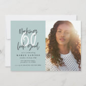 Faire 60 belle invitation d'anniversaire photo (Devant)