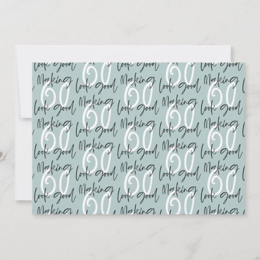 Faire 60 belle invitation d'anniversaire photo (Dos)