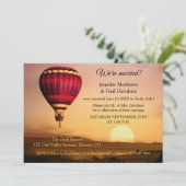 Faire à ballon soleil couché invitation après mari (Debout devant)