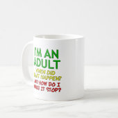 Faire Arrêter l'Adulte Drôle Mug (Devant gauche)