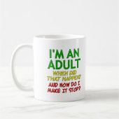 Faire Arrêter l'Adulte Drôle Mug (Gauche)
