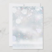 Faire baptême d'hiver Flocons de neige Invitation (Dos)
