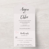 Faire Calligraphie Tout en Un Faire-Part de Mariag (À l'intérieur)