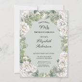 Faire carte de 99e anniversaire avec bordure flora (Devant)