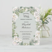 Faire carte de 99e anniversaire avec bordure flora (Debout devant)