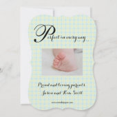 Faire carte de faire-part bébé garçon ou fille (Dos)