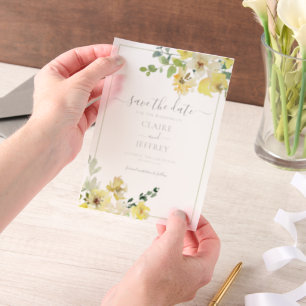 Faire carte de faire-part de mariage d'été à fleur