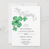 Faire carte de invitation de mariage à la feuille (Devant)