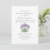 Faire carte de mariage lavande Cottage Chic (Debout devant)