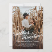 Faire carte de mariage photo avec écriture pinceau (Devant)