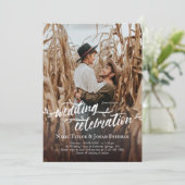 Faire carte de mariage photo avec écriture pinceau (Debout devant)