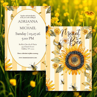 Faire Carte de Mariage Rustique Meant to Bee