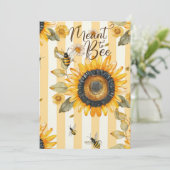 Faire Carte de Mariage Rustique Meant to Bee (Debout devant)