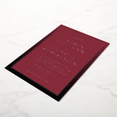 Faire carte de mariage typographique bordeaux élég (Rotation)
