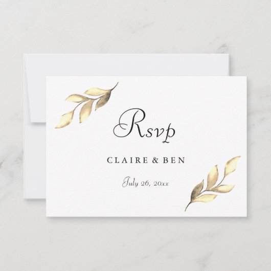 Faire carte de réponse moderne pour mariage avec f (Devant)