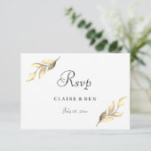 Faire carte de réponse moderne pour mariage avec f (Debout devant)