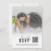 Faire carte de réponse QR Code élégante Mariage ph (Dos)