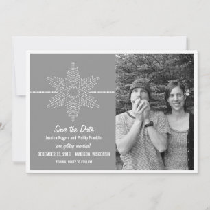 Faire carte de Sauvegarde de date, Fleur de neige,