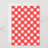 Faire carte d'invitation à carreaux rouges pour la (Dos)