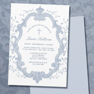 Faire carte d'invitation de baptême à armoiries au