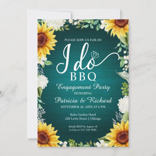 Faire carte d'invitation de fête de fiançailles ru (Devant)