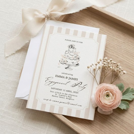 Faire carte d'invitation de fiançailles avec des r