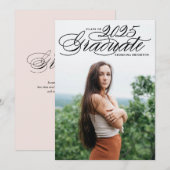 Faire carte d'invitation de graduation de photo de (Devant / Derrière)