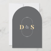 Faire carte d'invitation de mariage à arche de ver (Dos)