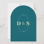 Faire carte d'invitation de mariage à arche de ver (Dos)