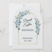 Faire carte d'invitation de mariage à arche de ver (Devant)