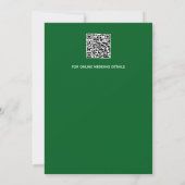 Faire carte d'invitation de mariage à cadre doré a (Dos)