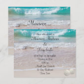 Faire carte d'invitation de mariage à la plage (Devant / Derrière)