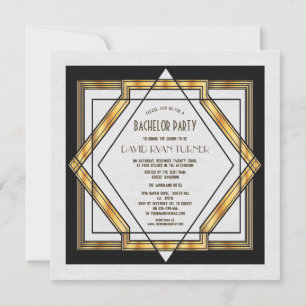 Faire carte d'invitation de mariage Art Déco Gatsb