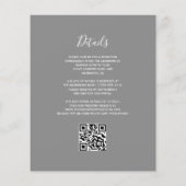 Faire carte d'invitation de mariage avec code QR g (Dos)