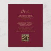 Faire carte d'invitation de mariage avec code QR s (Dos)