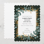 Faire carte d'invitation de mariage avec verdure d (Devant / Derrière)