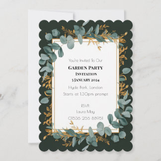 Faire carte d'invitation de mariage avec verdure d