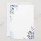 Faire carte d'invitation de mariage bleu poussiére (Dos)