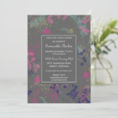 Faire carte d'invitation de mariage botanique (Debout devant)