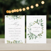 Faire carte d'invitation de mariage botanique à ve