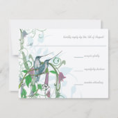 Faire carte d'invitation de mariage Colibris #2 (Devant)
