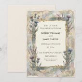 Faire Carte d'Invitation de Mariage Écossaise au C (Devant / Derrière)
