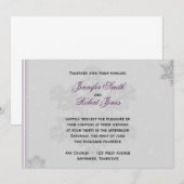 Faire carte d'invitation de mariage flocons de nei (Devant / Derrière)