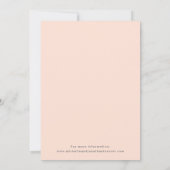 Faire carte d'invitation de mariage florale rose - (Dos)