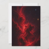 Faire carte d'invitation de mariage Galaxie Rouge (Dos)