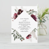 Faire carte d'invitation de mariage Herbe des Pamp (Debout devant)