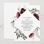 Faire carte d'invitation de mariage Herbe des Pamp (Devant / Derrière)